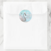 Sticker Rond Swan Princess Parties scintillant Anniversaire Fêt (Sac)