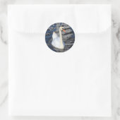 Sticker Rond Swan sur un lac (Sac)