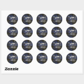 Sticker Rond Swan Tartan Grunge (Feuille)