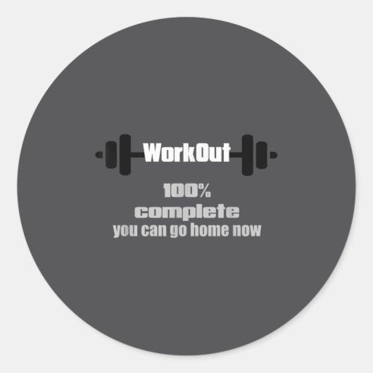 Sticker Rond Sweat Activated Motivational Workout Complete Gym (Devant)
