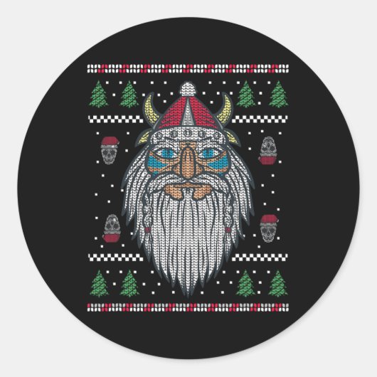 Sticker Rond Sweaters de Noël moches 1 (Devant)