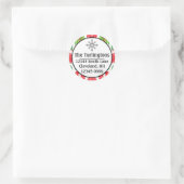 Sticker Rond Sweaters Xmas moches Ours polaire Adresse de retou (Sac)