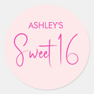 Sticker Rond Sweet 16
