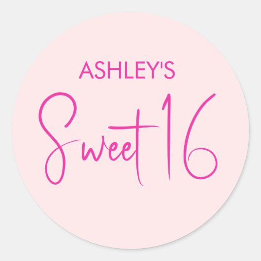 Sticker Rond Sweet 16 (Devant)