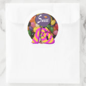 Sticker Rond Sweet 16 Anniversaire (Sac)