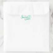 Sticker Rond Sweet 16 Minty Green Anniversaire Fête Favor (Sac)