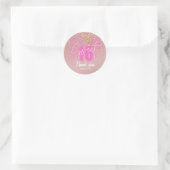 Sticker Rond Sweet 16 Parties scintillant rose Foil Girly Moder (Sac)