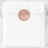 Sticker Rond Sweet 16 Party Rose Rose Gold Glamor Favor (Sac)