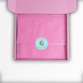 Sticker Rond Sweet 16 Pastel Bleu et Rose Botanique