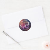 Sticker Rond Sweet 16e anniversaire Merci étoiles Constellation (Enveloppe)