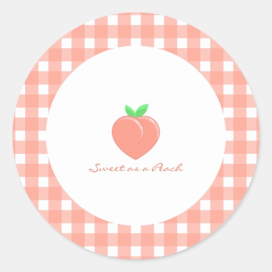 Sticker Rond Sweet as a Peach Birthday (Devant)
