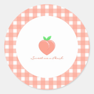 Sticker Rond Sweet as a Peach Birthday