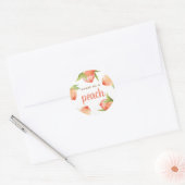 Sticker Rond Sweet As A Peach Theme Décorations (Enveloppe)