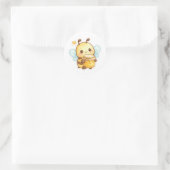 Sticker Rond Sweet as Honey | Cute Cartoon Bee (Sac)