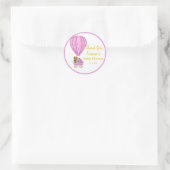 Sticker Rond Sweet Baby Carriage Hot Air Merci (Sac)