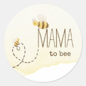 Sticker Rond Sweet Bumblebee Mama to Bee Baby shower Favoriser (Devant)