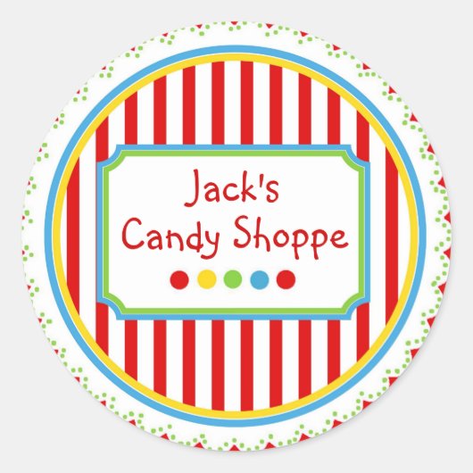 Sticker Rond Sweet Candy Circus (Devant)