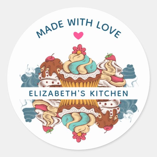 Sticker Rond Sweet dessert Kitchen (Devant)