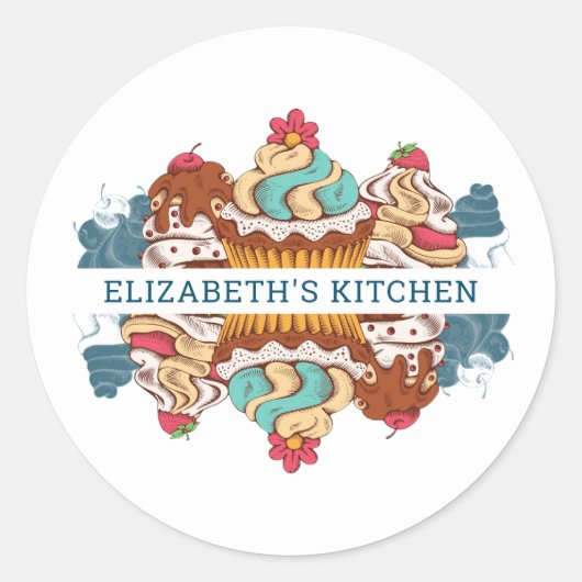 Sticker Rond Sweet dessert Kitchen (Devant)