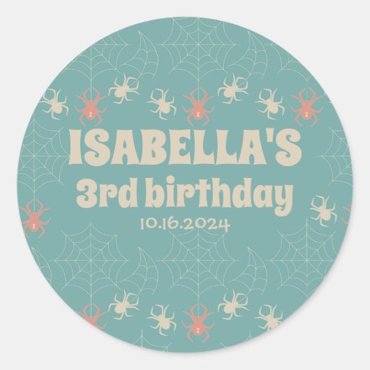 Sticker Rond Sweet Éffrayant Tales Halloween thème anniversaire (Devant)