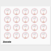 Sticker Rond Sweet Fairytale Swan rose Floral Anniversaire (Feuille)