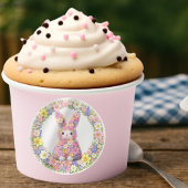 Sticker Rond Sweet Flower Bunny Rabbit Easter