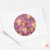 Sticker Rond Sweet grape vines pattern (Enveloppe)