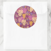 Sticker Rond Sweet grape vines pattern (Sac)