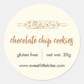 Sticker Rond Sweet Little Bites Bakery Chocolate Cookies (Devant)