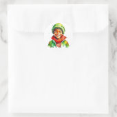 Sticker Rond Sweet Little Boy Aquarelle Noël (Sac)
