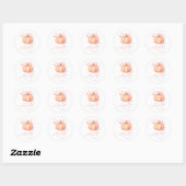 Sticker Rond Sweet Little citrouille rose arc est en chemin (Feuille)