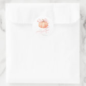 Sticker Rond Sweet Little citrouille rose arc est en chemin (Sac)