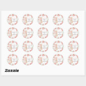 Sticker Rond Sweet Little Girl Boho Baby shower (Feuille)