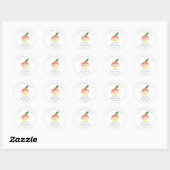 Sticker Rond Sweet Little Peach 1er anniversaire (Feuille)