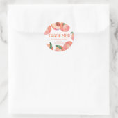 Sticker Rond Sweet Little Peach Merci d'anniversaire (Sac)