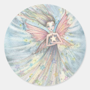 Sticker Rond Sweet Little Star Fairy par Molly Harrison