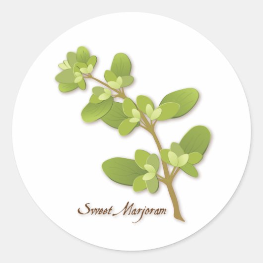 Sticker rond Sweet Marjoram (Devant)