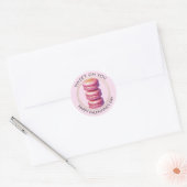Sticker Rond Sweet on You Heureuse Sainte-Valentin Macaron (Enveloppe)