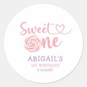 STICKER ROND "SWEET ONE" 1ER ANNIVERSAIRE