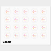 Sticker Rond Sweet One Donuts Anniversaire Invitation, Filles 1 (Feuille)