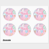 Sticker Rond Sweet One Unicorn fille anniversaire merci autocol (Feuille)