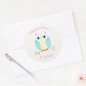 Sticker Rond Sweet Owl Anniversaire (Enveloppe)