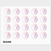 Sticker Rond Sweet Pastel Yin Yang (Feuille)