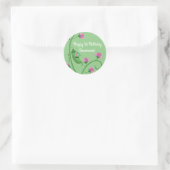 Sticker Rond Sweet Pea Cute 1er Anniversaire (Sac)