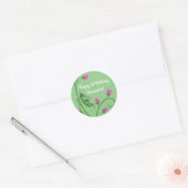 Sticker Rond Sweet Pea Cute 1er Anniversaire (Enveloppe)