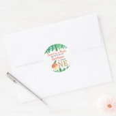 Sticker Rond Sweet Peach Boys 1er anniversaire (Enveloppe)