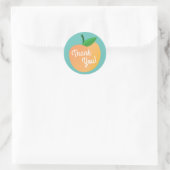 Sticker Rond Sweet Peach Cute Fruit 1er Anniversaire Thème (Sac)