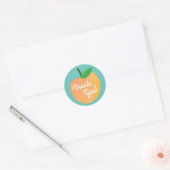 Sticker Rond Sweet Peach Cute Fruit 1er Anniversaire Thème (Enveloppe)