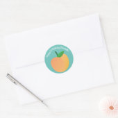 Sticker Rond Sweet Peach Cute Fruit 1er Anniversaire Thème (Enveloppe)