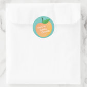 Sticker Rond Sweet Peach Cute Fruit 1er Anniversaire Thème (Sac)